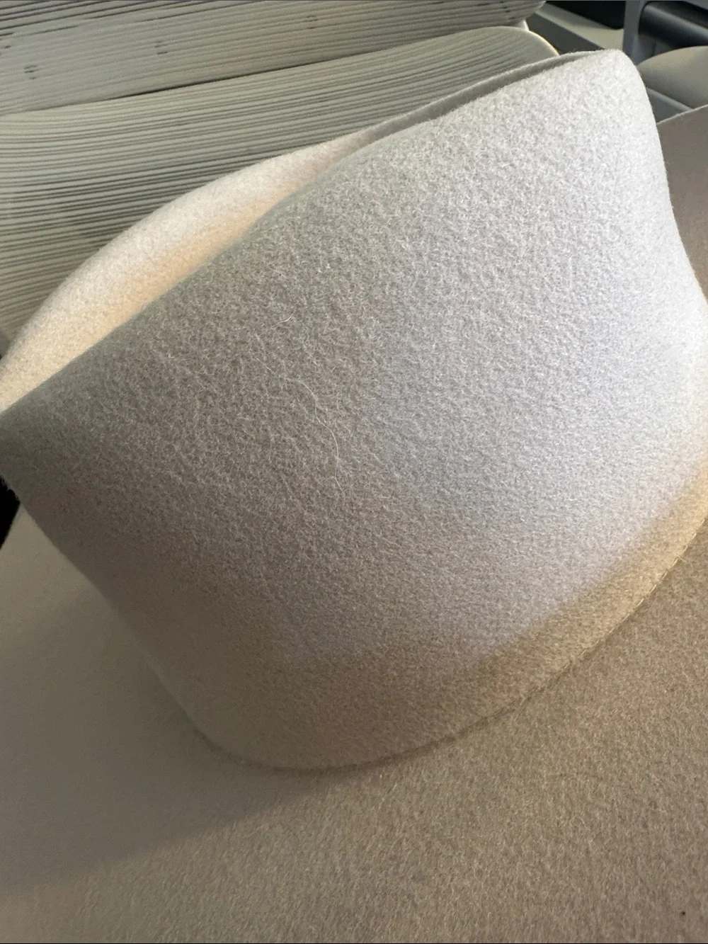 GIGI PIP Wide Brim Felt Fedora Hat in Beige
